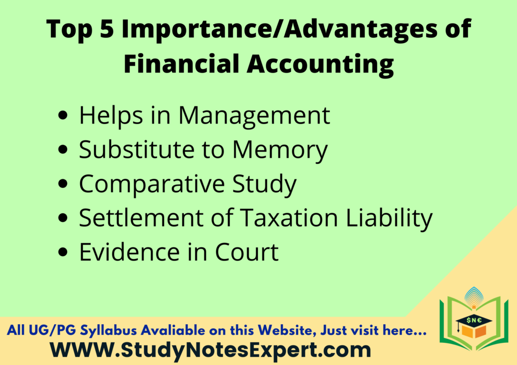 Advantages of Financial Accounting