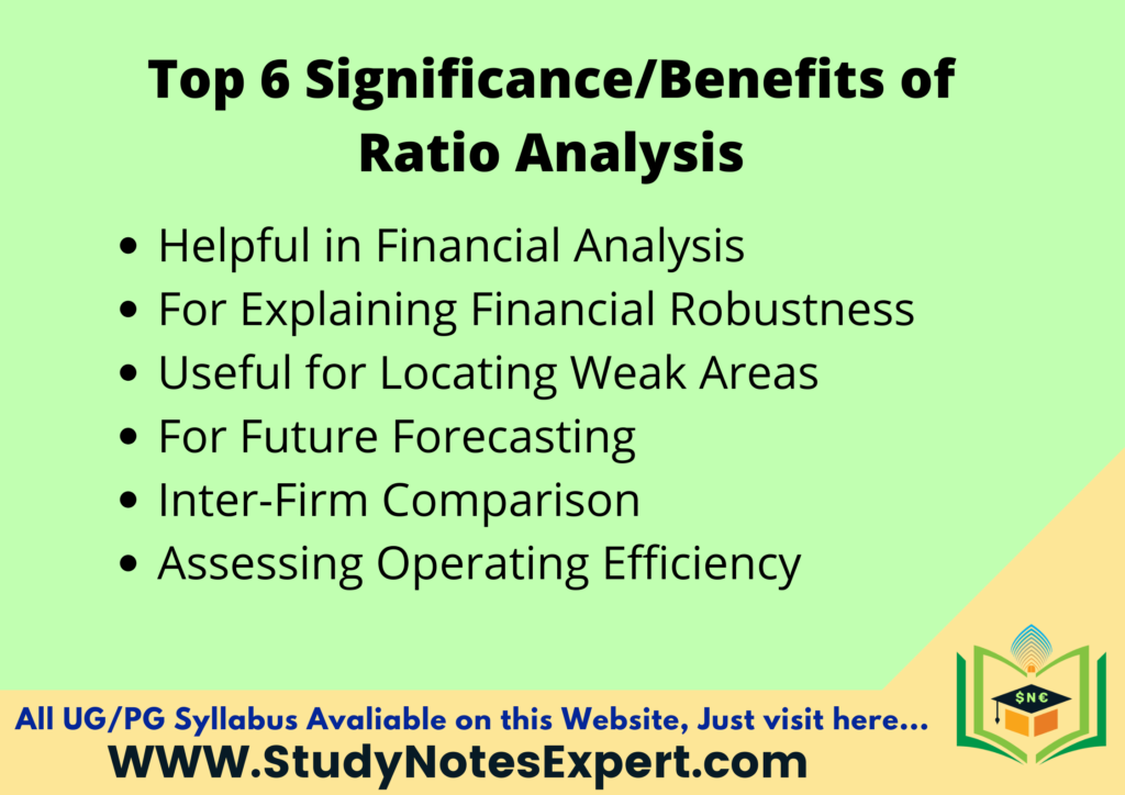 Significance or Benefits of Ratio Analysis