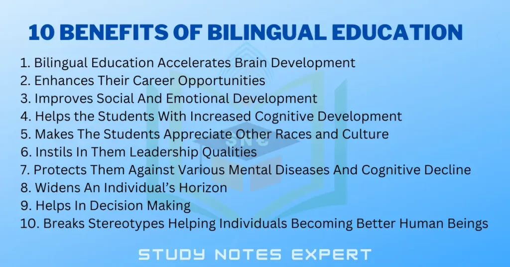 Benefits Of Bilingual Education For Students