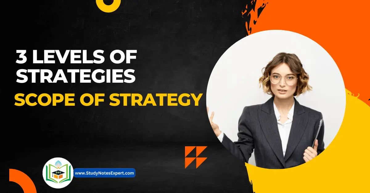 3 Levels of Strategies Scope of Strategy
