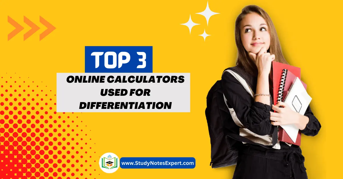 Online Calculators Used for Differentiation