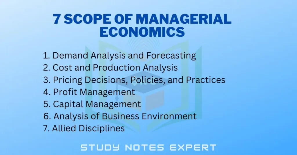 7 Scope of Managerial Economics