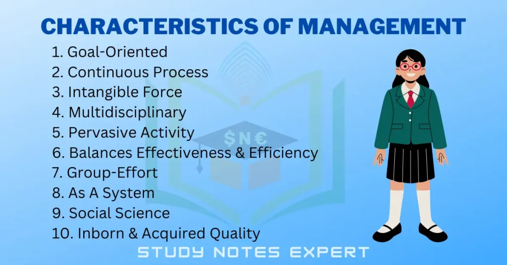 Characteristics of Management