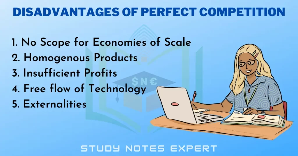 Disadvantages of Perfect Competition