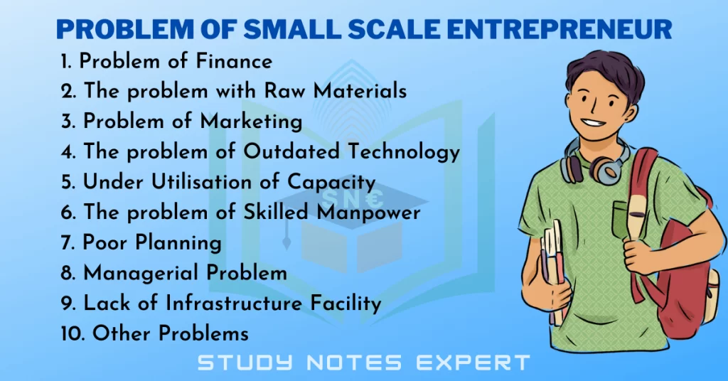 Problem of Small scale Entrepreneur