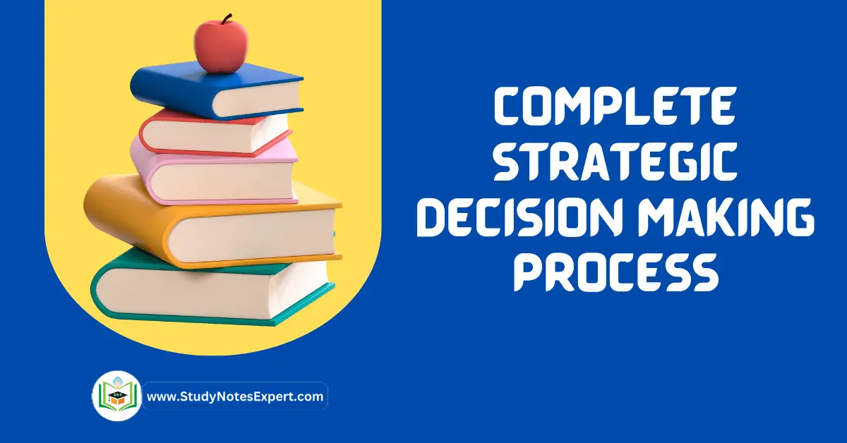 Complete Strategic Decision Making Process