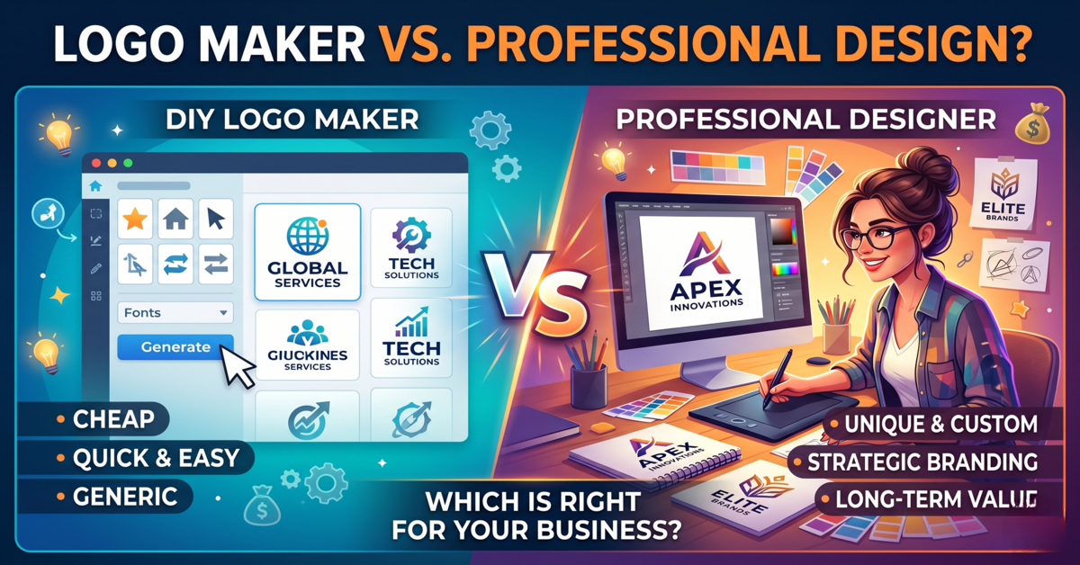 Logo Maker vs Professional Design: Which is Right for Your Business?